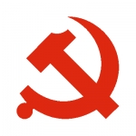 By Converted from Image:Flag of the Chinese Communist Party.svg by User:PhiLiP with Inkscape. Outline added for visibility by User:Henry Dorsett Case [Public domain], via Wikimedia Commons