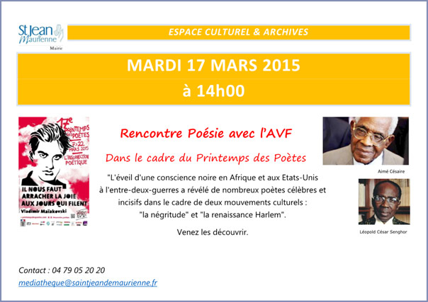 Une rencontre poésie organisée par l'AVF Saint-Jean-de-Maurienne
