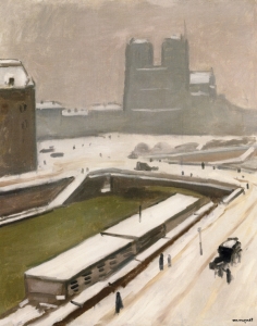 Notre-Dame de Paris in the Snow, Albert Marquet (Before 1947)
