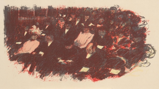 Quelques aspects de la vie de Paris - At the theatre, Pierre Bonnard (1899)