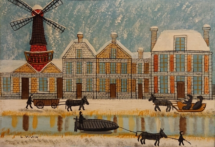Canaux en hiver, Louis Vinvin (Art naïf)