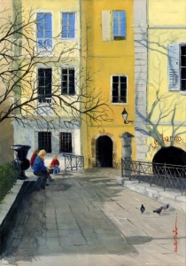 Vue sur le Bar à Thym, depuis la Rue de la République, Nicole Wackenthaler