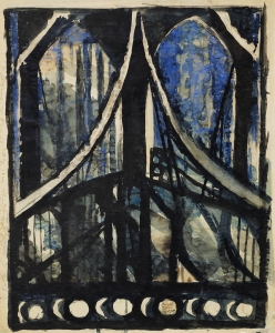 Study of the Brooklin bridge, Joseph Stella (1922)