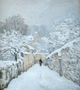 La neige à Louvecienne, Alfred Sisley (1875)