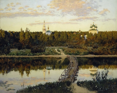 A quiet monastery, Isaac Levitan (1890)